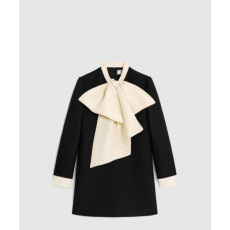 셀린느 미니 워크웨어 드레스 더블 페이스 울 실크