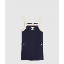 셀린느 울 저지 미니 드레스