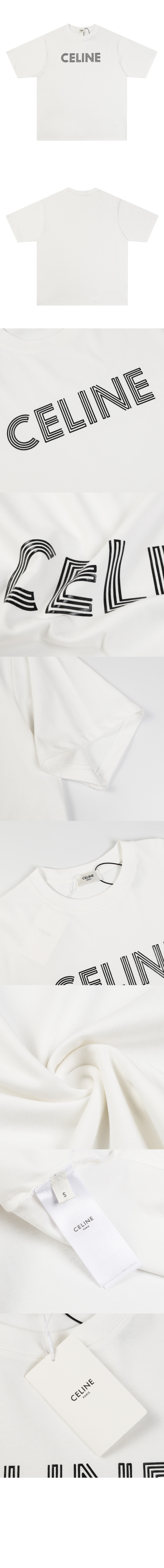 셀린느 로고 코튼 반팔 티셔츠