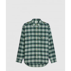 셀린느 체크무늬 플란넬 오버셔츠