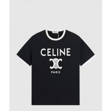 셀린느 로고 프린트 반팔