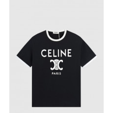 셀린느 로고 프린트 반팔