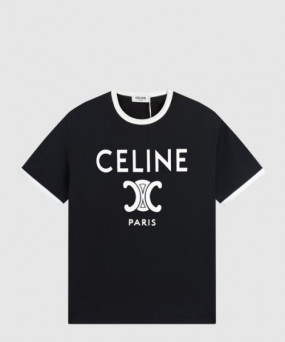 셀린느 로고 프린트 반팔