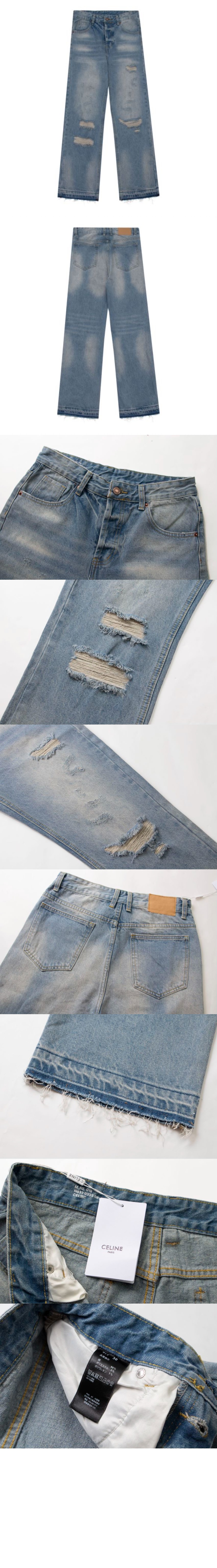 셀린느 로고 청바지