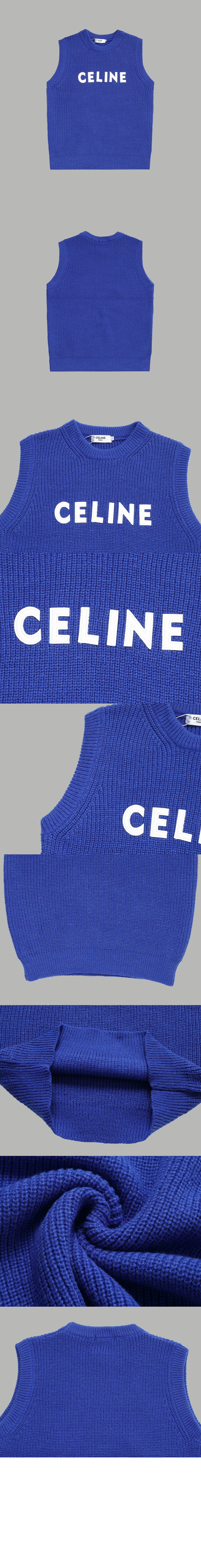 셀린느 로고 민소매 크롭