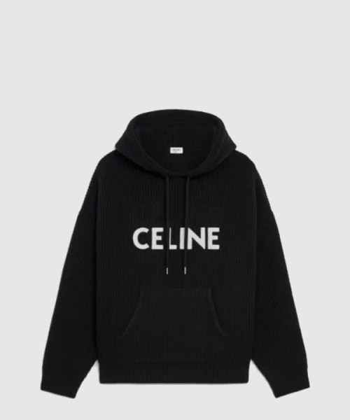 셀린느 로고 후드 긴팔