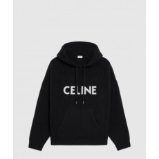 셀린느 로고 후드 긴팔