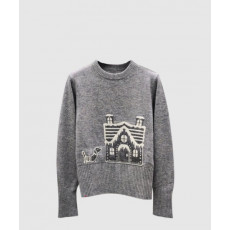 톰브라운 프린트 니트 톱