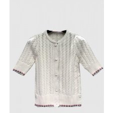 톰브라운 프린트 니트 톱