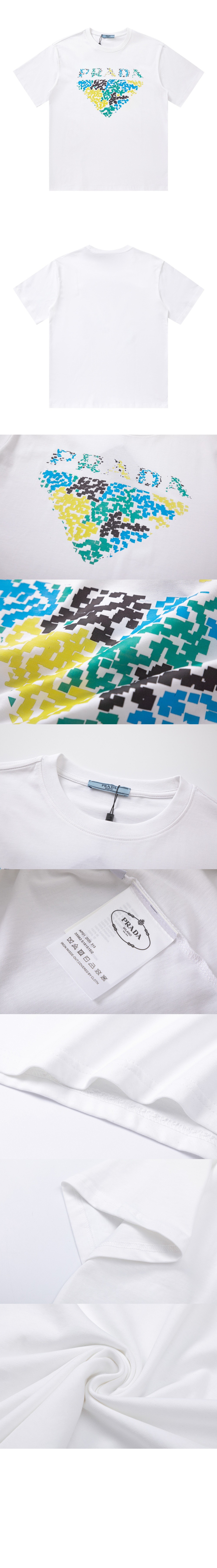 프라다 플라워 코튼 톱