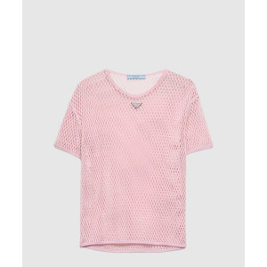 프라다 코튼 매쉬 탑