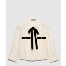 프라다 플리츠 사브레 셔츠