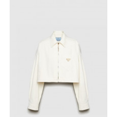 프라다 크롭 오가닉 데님 재킷