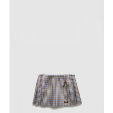 프라다 체크 울 미니스커트