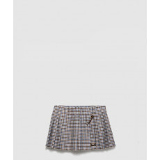 프라다 체크 울 미니스커트