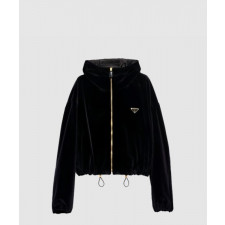 프라다 벨벳 블 재킷