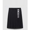 프라다 플리츠 개버딘 미디스커트