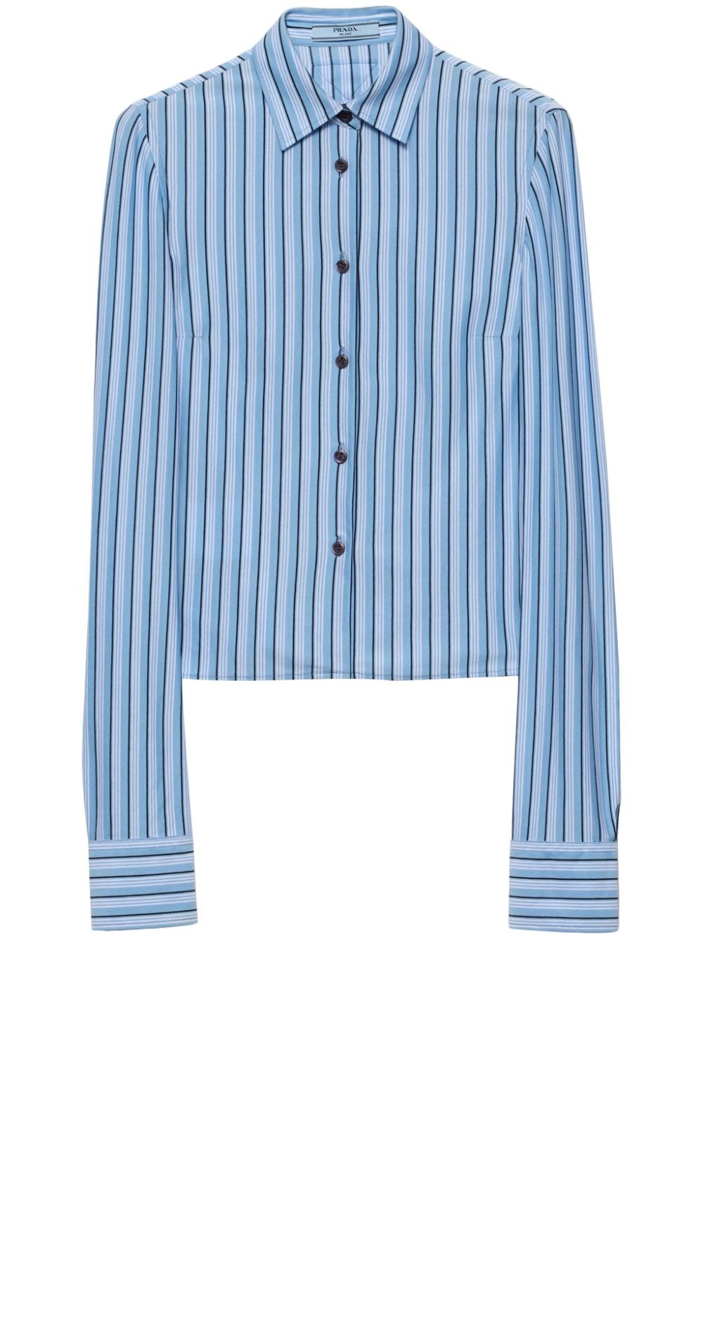 프라다 로고 프린트 셔츠 톱