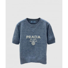 프라다 로고 니트 상의