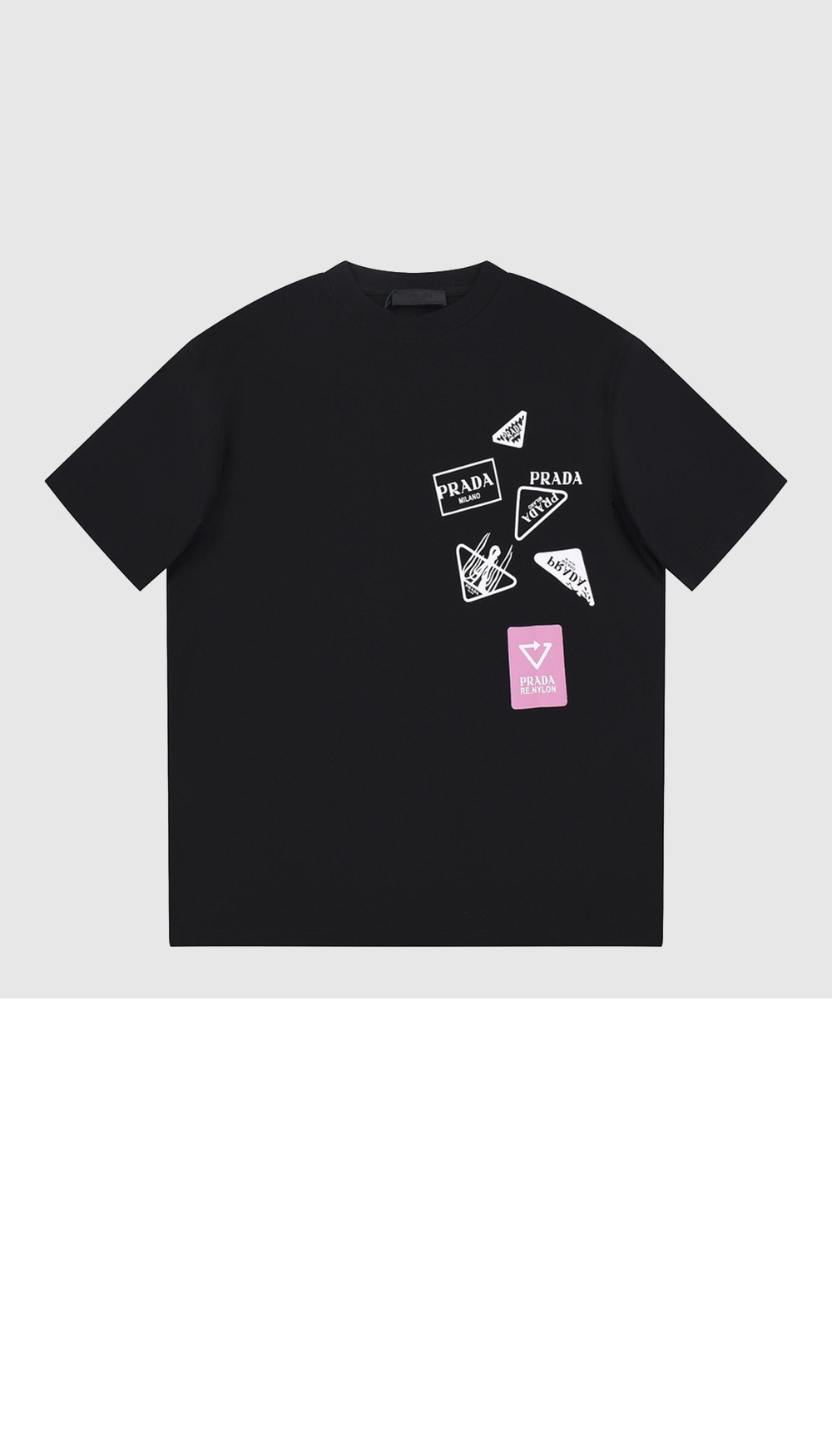 프라다 플라워 코튼 톱