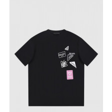 프라다 플라워 코튼 톱