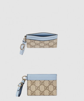 구찌 GG 엠블럼 스트랩 카드 케이스 819121