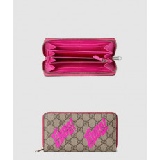 구찌 투톤 GG 모노그램 지퍼 장지갑 835324