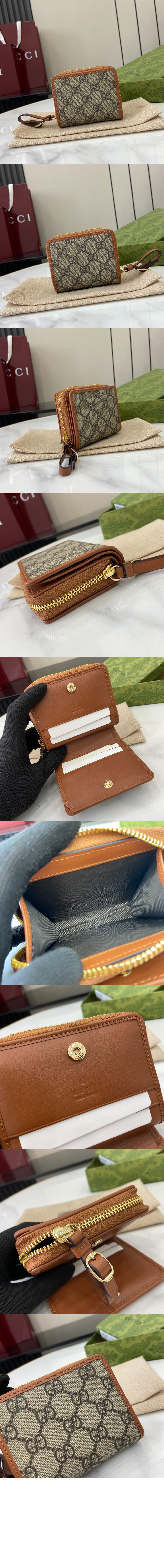 구찌 GG 엠블럼 지퍼 미니 지갑 819131