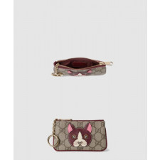 구찌 고양이 디테일의 GG 키 케이스 818768