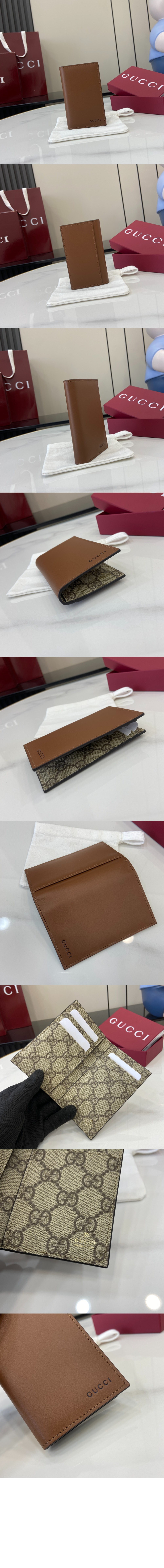 구찌 GG 엠블럼 바이폴드 엠보스 카드 케이스 818953