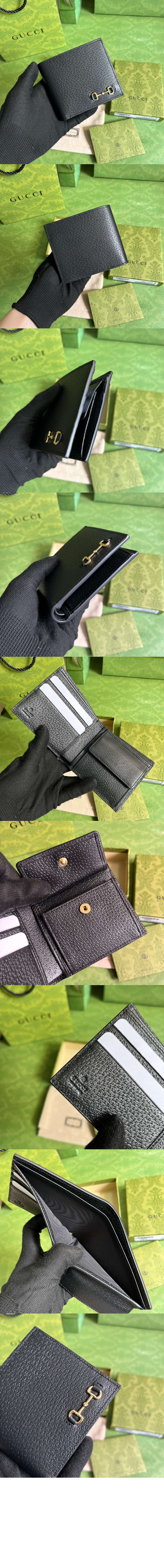 구찌 금장 홀스빗 코인 반지갑 700464