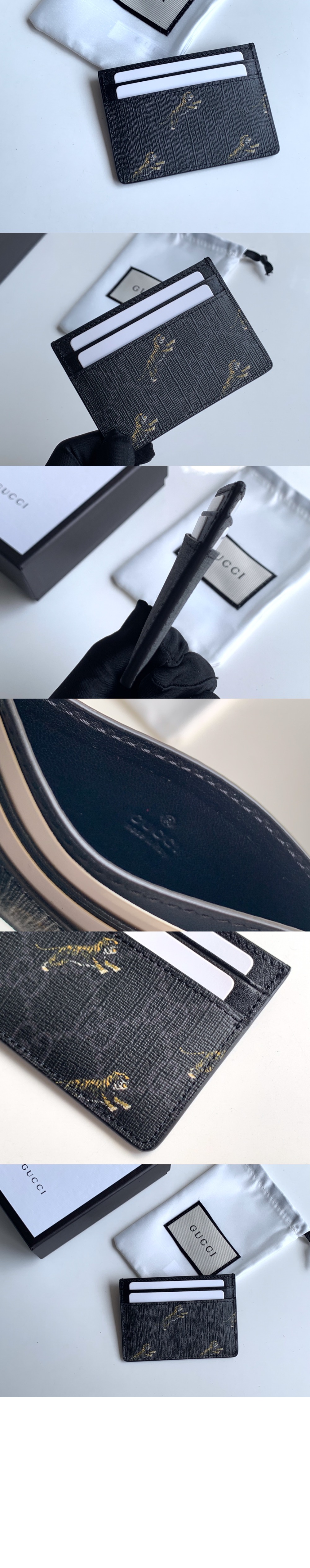 구찌 타이거 프린트 카드 지갑 584710