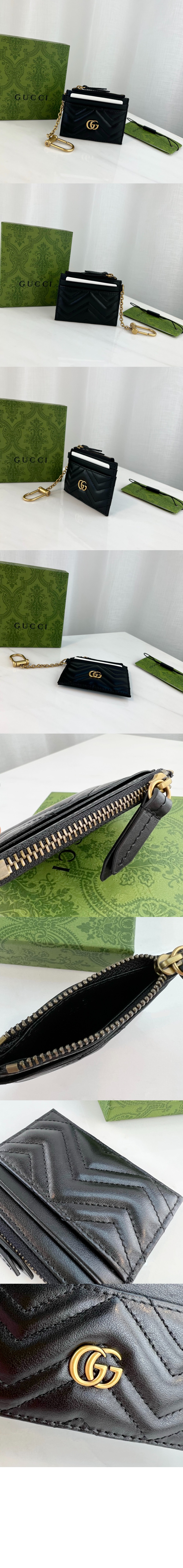 구찌 GG 마몽 키체인 지갑 627064