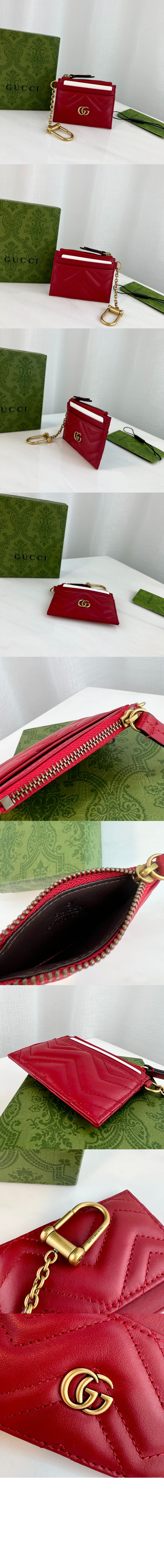 구찌 GG 마몽 키체인 지갑 627064