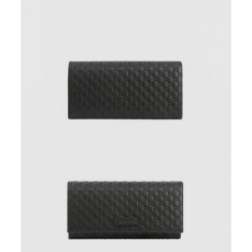 구찌 GG 마이크로시마 레더 플랩 장지갑 449396