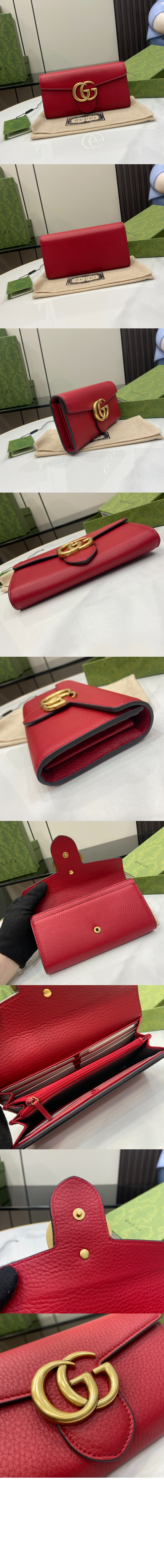 구찌 GG마몬트 레더 장지갑 400586