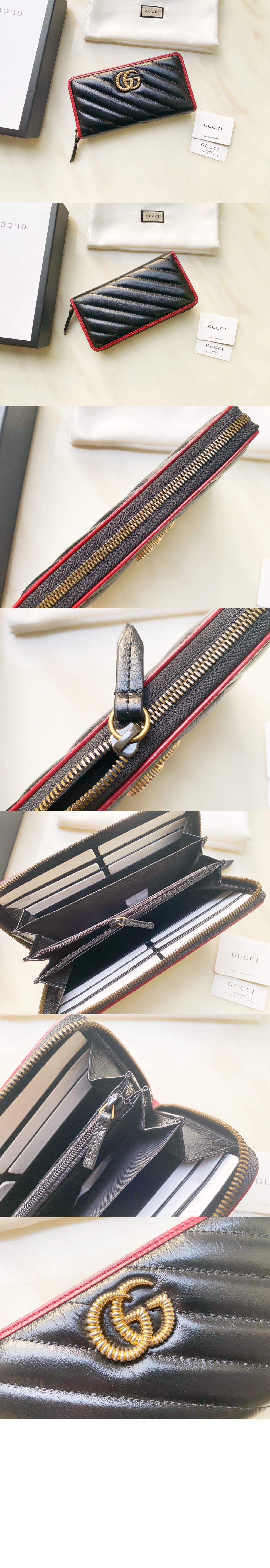 구찌 GG 마몽 아웃라인 지퍼월렛 573810