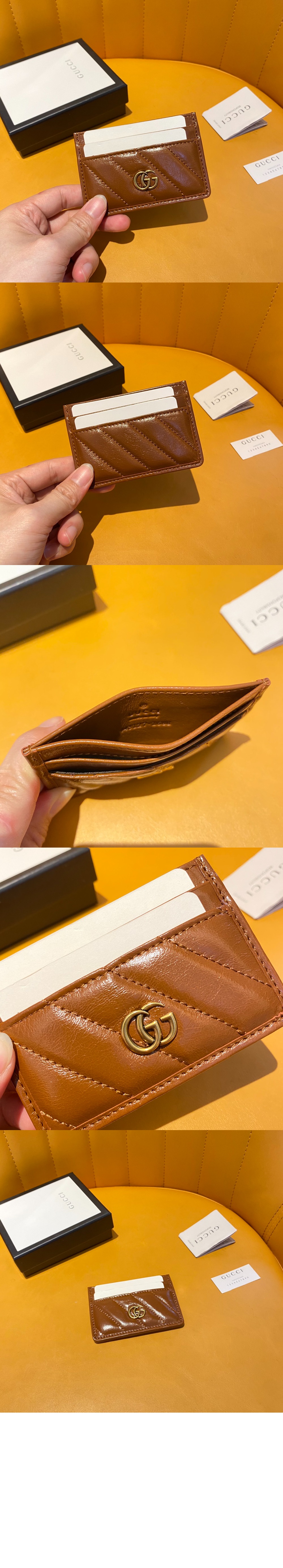 구찌 GG 마몽 마틀라세 카드지갑 443127