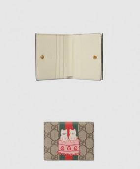구찌 애니멀 프린트 카드지갑 736784