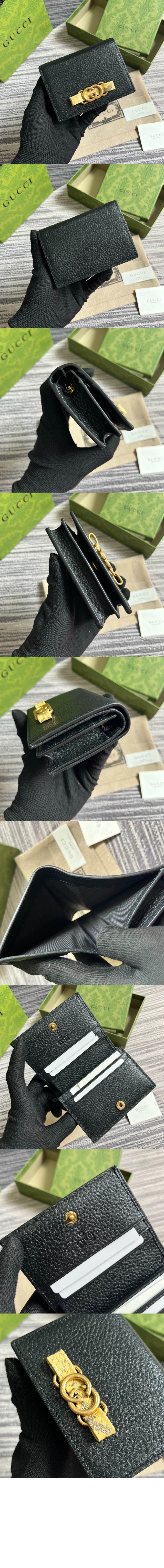 구찌 인터로킹 G 파이톤 보우 카드지갑 746059