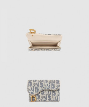 디올 Saddle Bloom 카드 지갑 S5611