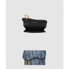 디올 Saddle Bloom 카드 지갑 S5611