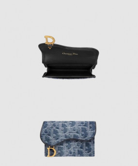 디올 Saddle Bloom 카드 지갑 S5611