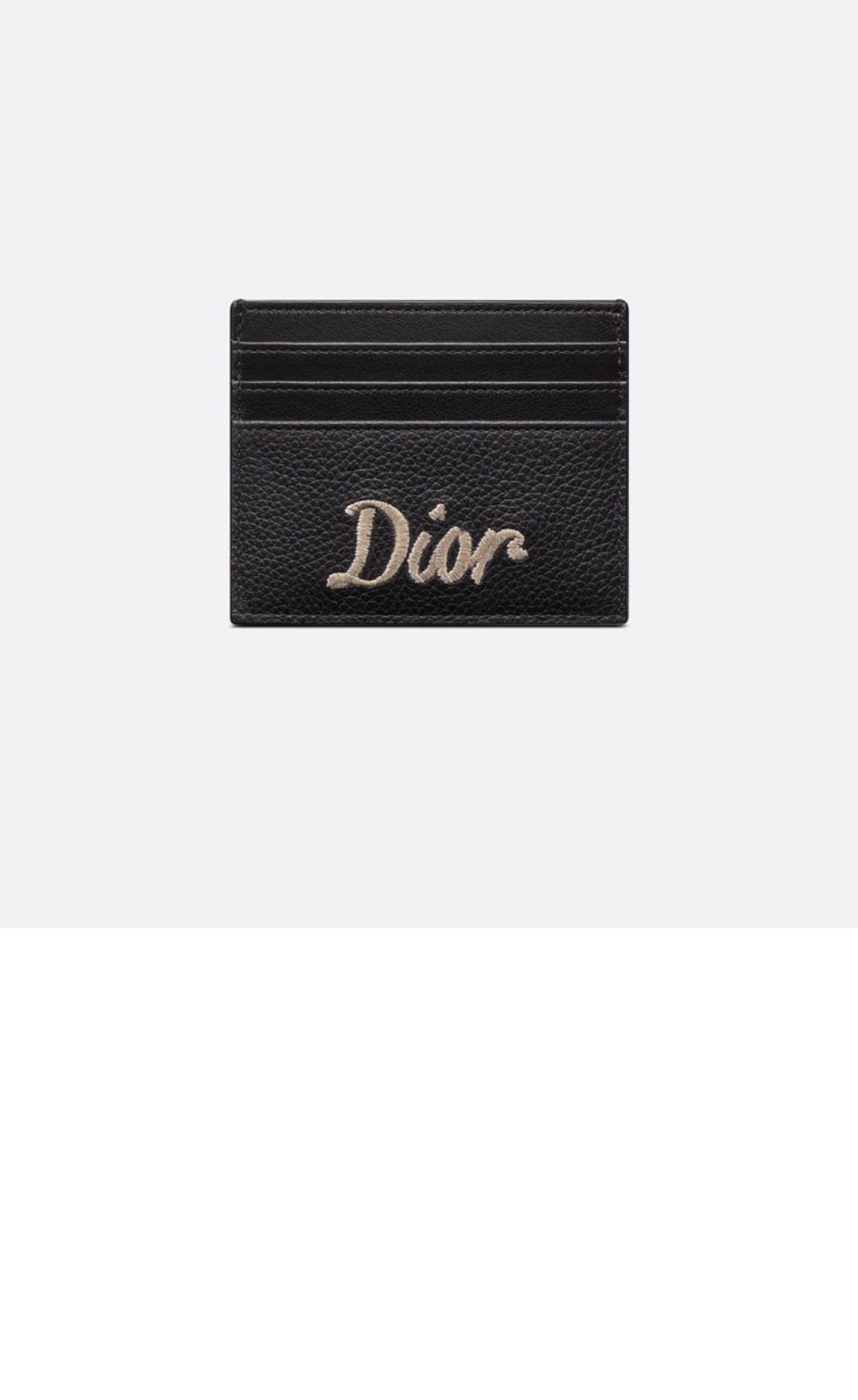 디올 Dior 리본 로고 카드홀더 곡면 소가죽 2ESCH