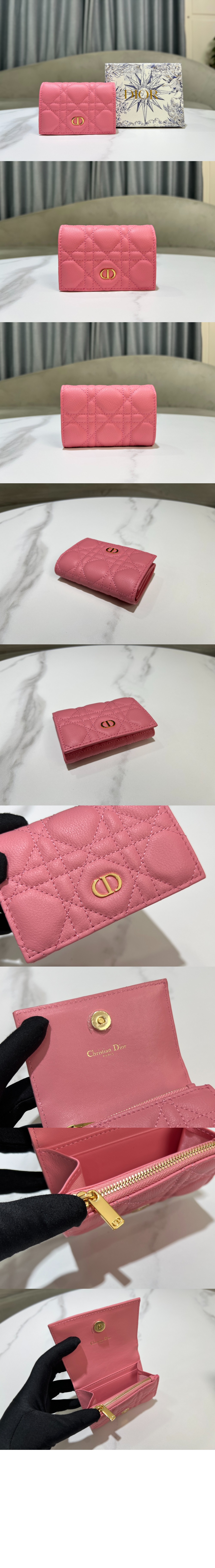 디올 Dior Caro Glycine 지갑 S5132