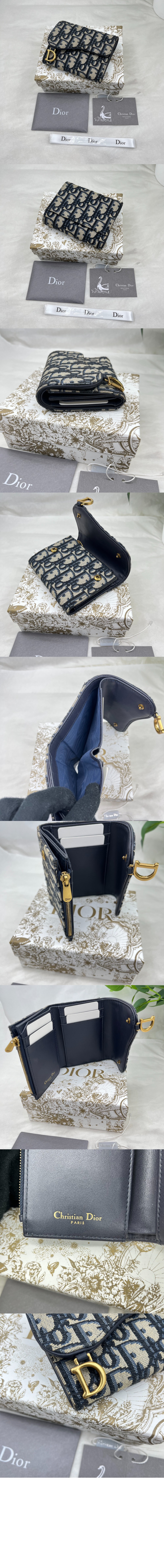 디올 새들 로투스 반지갑 S5652