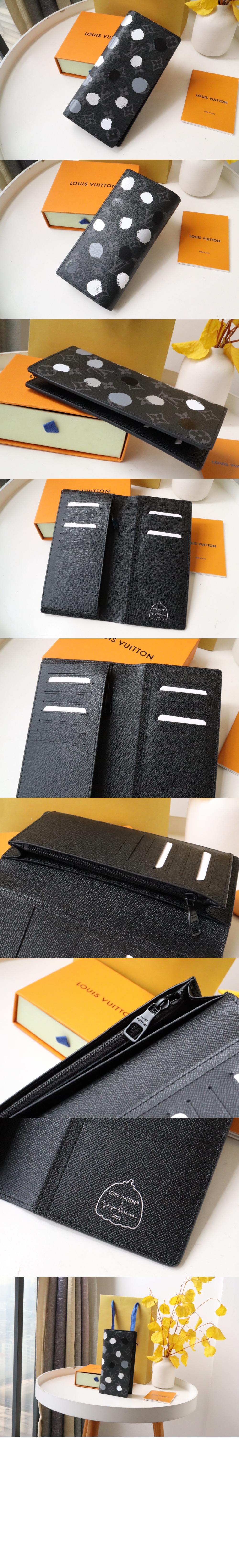 루이비통 LV X YK 브라짜 월릿 장지갑 카드 지갑 쿠사마 M81932