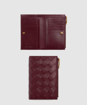보테가베네타 미디엄 인트레치아토 폴더형 지퍼 지갑 749940