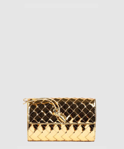 보테가베네타 라미네이트 라지 안디아모 플랩 지갑 741504