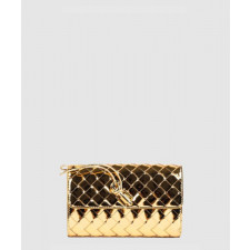 보테가베네타 라미네이트 라지 안디아모 플랩 지갑 741504